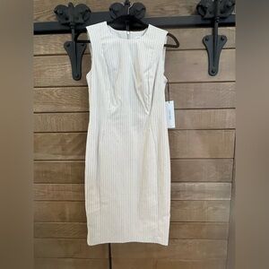Brand New Beige and Cream Dress by Calvin Klein